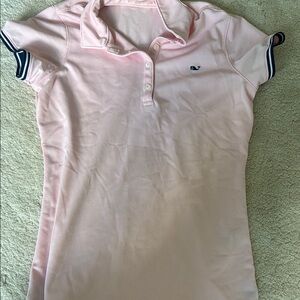 Vineyard Vines Pink Button Down Golf Shirt